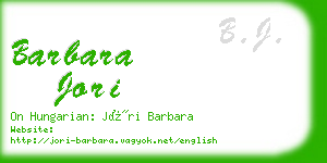 barbara jori business card